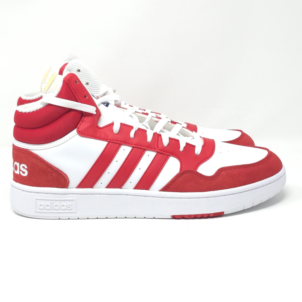 adidas Men’s Hoops 3.0 Mid Basketball Shoes Red - Picture 3 of 11